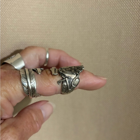 Native American adjustable ring in sterling silver - Picture 2 of 5